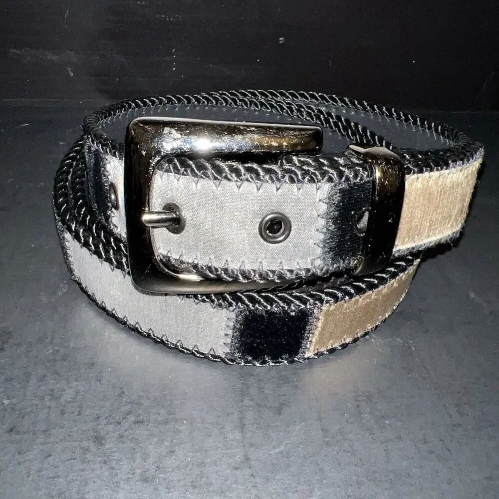 Elite‎ Women's Vintage Tapestry Velvet Color Block Belt Size 3XL